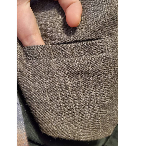 5/$25  Janie and Jack Formal Wool-blend Gray Pinstripe Vest Size 12-18 Months - Picture 4 of 6
